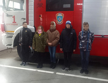 Краснодарскую пожарно-техническую выставку посетили воспитанники детских учреждений Абинского района